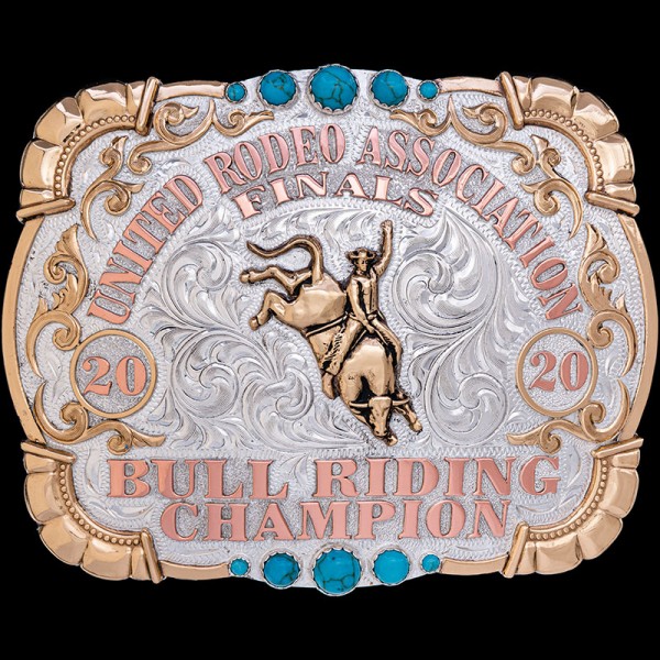 The Sunny Springs Custom Belt Buckle is the bright and sunny buckle to show off. Feautring copper letters and 10 custom stones on a special frame. Customize it now!
